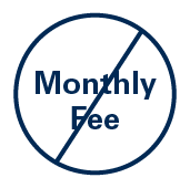 No monthly fee icon