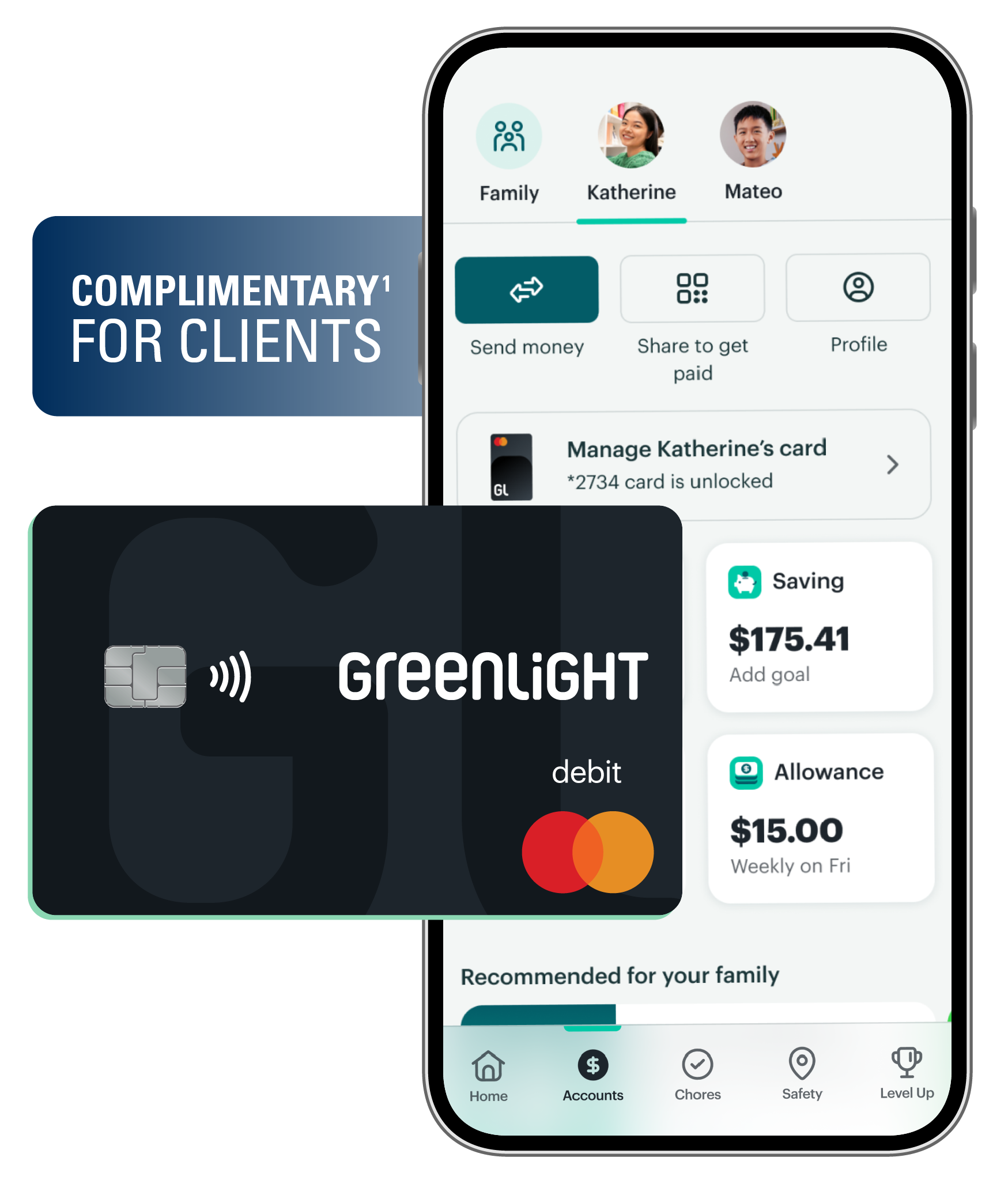 Greenlight phone with card